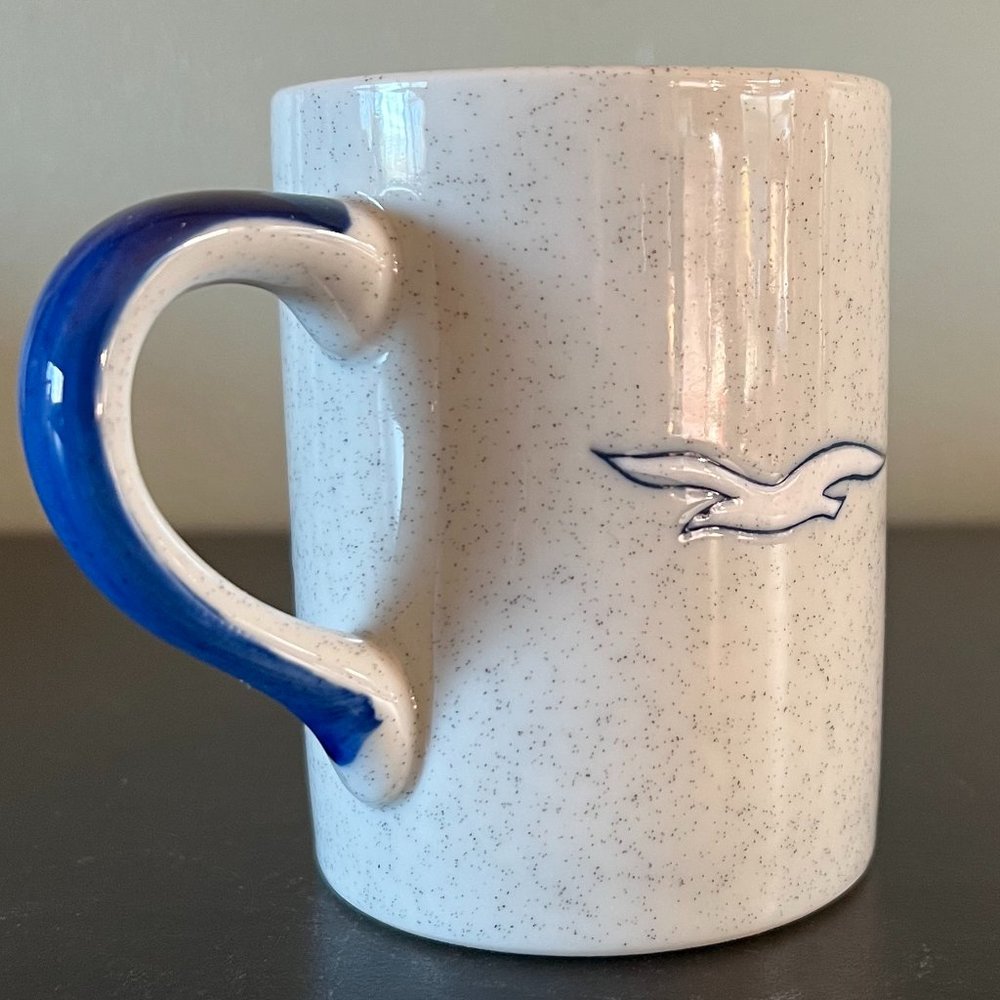 Vtg Otagiri Galveston Texas Souvenir Coffee Cup Mug Embossed Seagulls Coastal - Picture 3 of 5